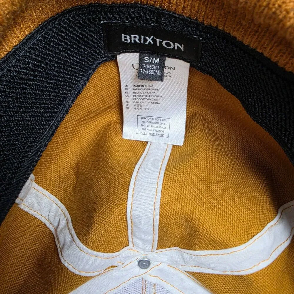 Brixton Builders Brown Earflap Trapper Hat – S/M 7 1/4